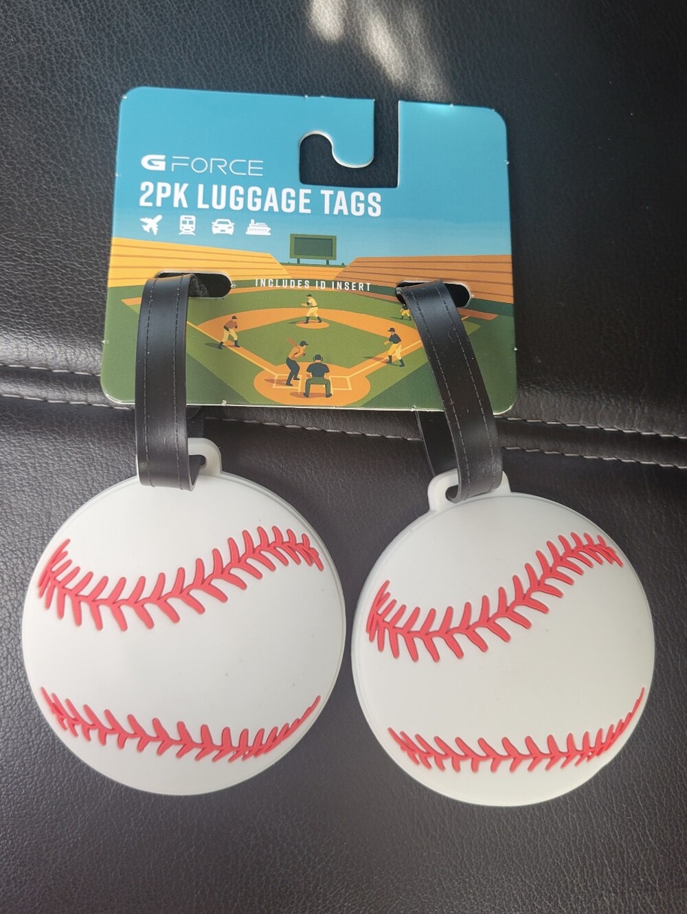 New Set of 2 Baseball Luggage Tags For School Bag Soorts Bag Travel Bag